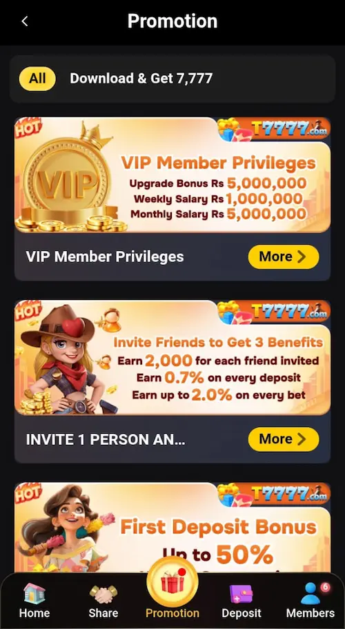 t7777 game