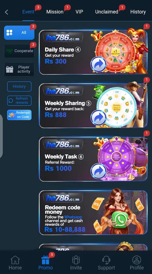 he786 Game parmotion